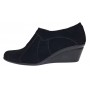 Botine dama negre din piele naturala intoarsa cu platforme de 5 cm - Mira Velur